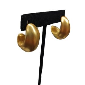 Givenchy bold gold half hoop earrings